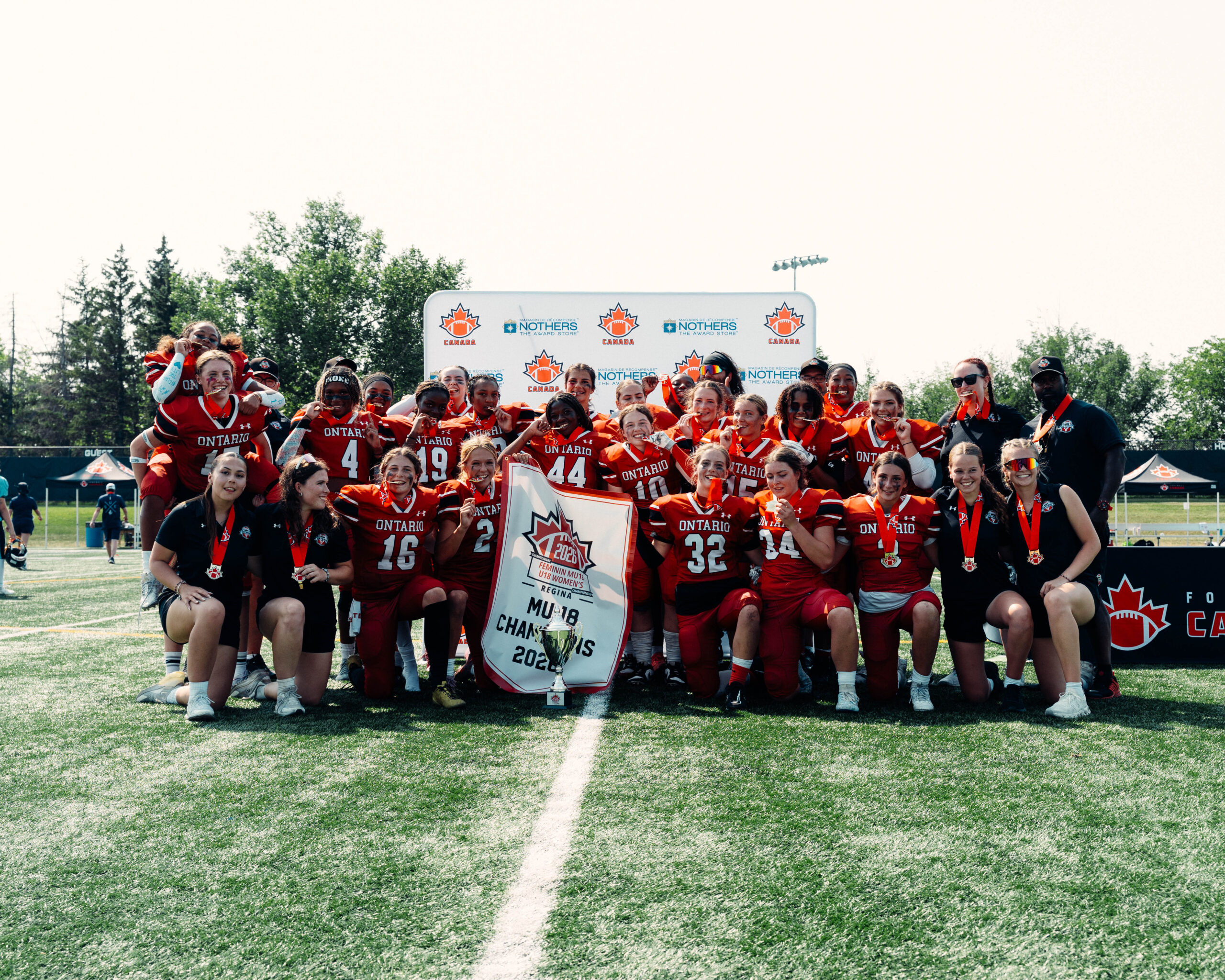 2026 Team Ontario U18 Women's Tackle National Champions in Regina